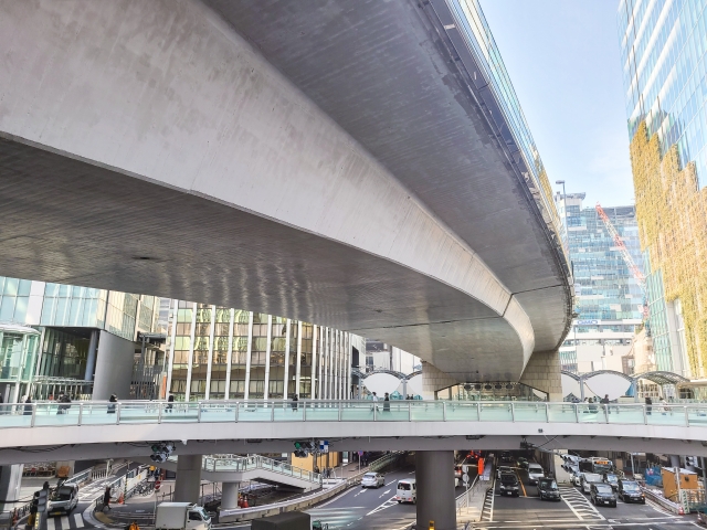 渋谷駅のC1出口近くの歩道橋