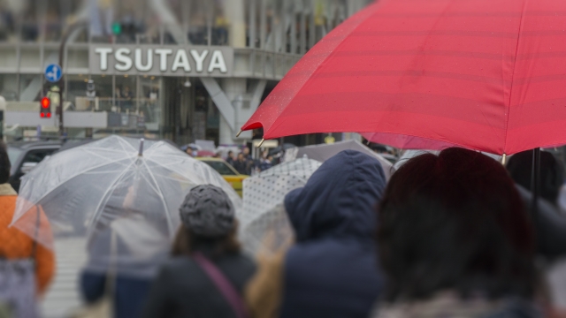 雨の日の渋谷