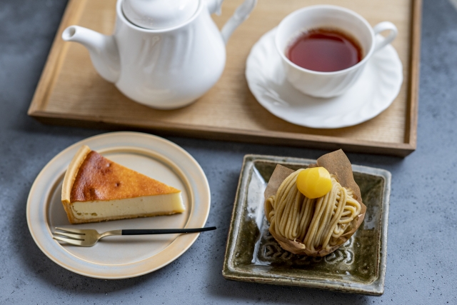 チーズケーキとモンブラン